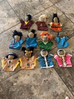 VTG Oriental Trading Lot 11 Hand Puppets Diverse Diversity World Play Education